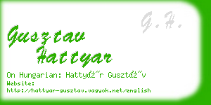 gusztav hattyar business card